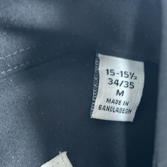 Calvin Klein Active Performance Stretch Dress Shirt Black M Regular Fit a1140 - Picture 3 of 9